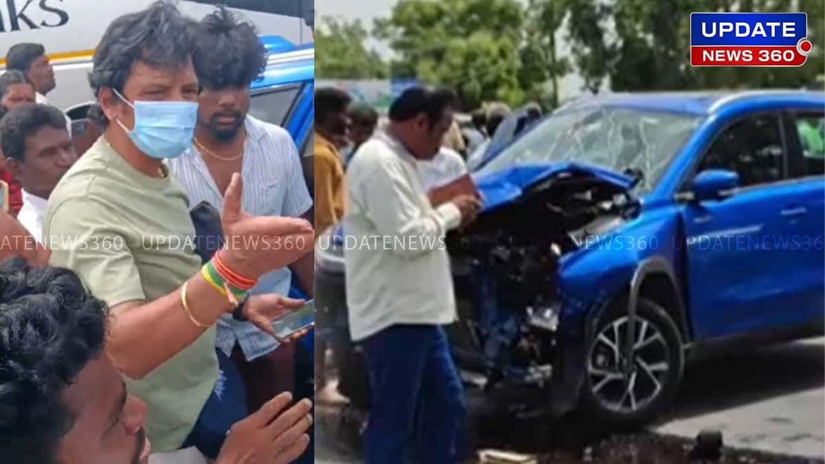 நடிகர் ஜீவா சென்ற கார் தலைக்குப்புற கவிழ்ந்து விபத்து.. அலறிய மனைவி.. தேசிய நெடுஞ்சாலையில் பரபர.!!