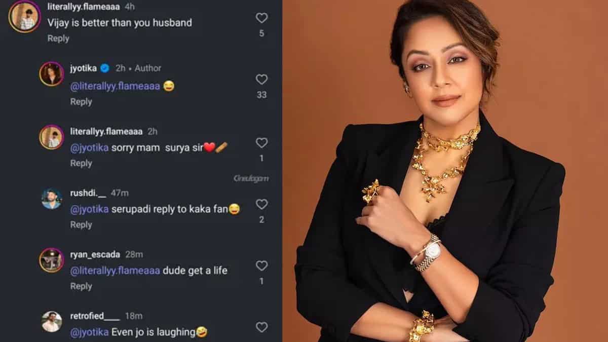 Jyothika Instagram Reply to Fan
