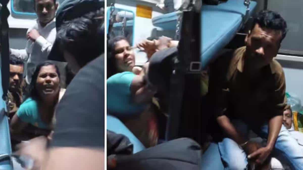 ரயிலில் ஆண் பயணிக்கு முத்தம் கொடுக்க முயன்ற வாலிபர்.. வைரலாகும் ஷாக் வீடியோ!