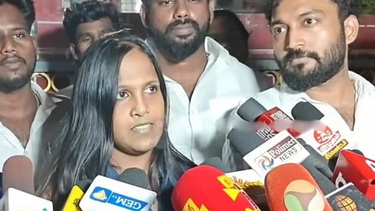 Vikraman wife press meet